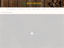 Tablet Screenshot of bembrasilrestaurants.com